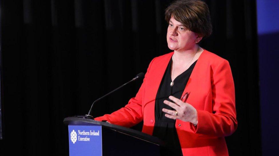 Arlene Foster at the executive's daily press briefing on 31 March