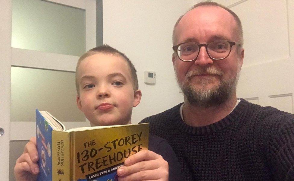 Paul Sorrell with seven-year-old Oliver