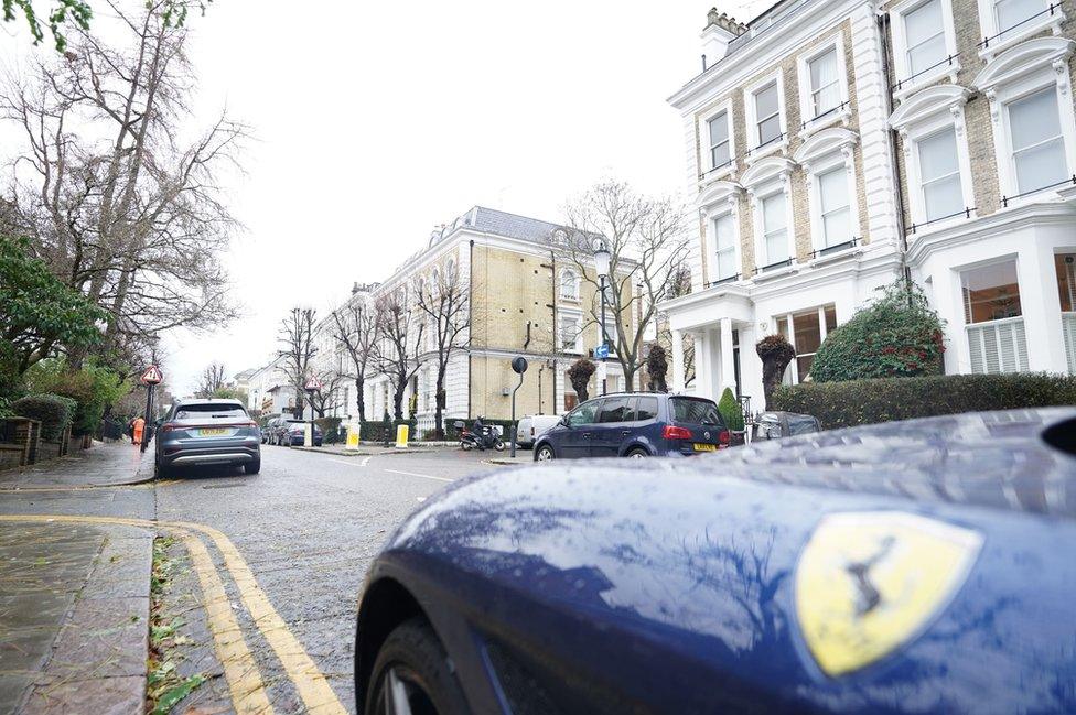 A view of Phillimore Gardens in the London borough of Kensington