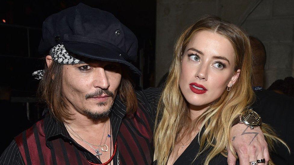 Johnny Depp and Amber Heard at The Grammys