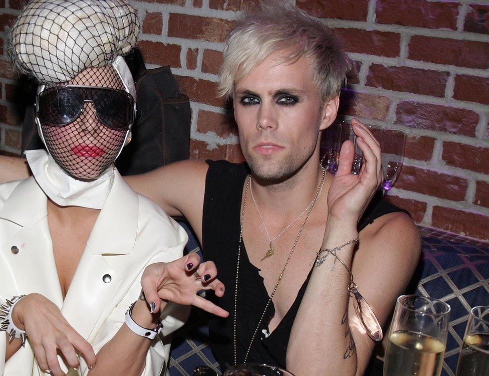 Justin Tranter and Lady Gaga