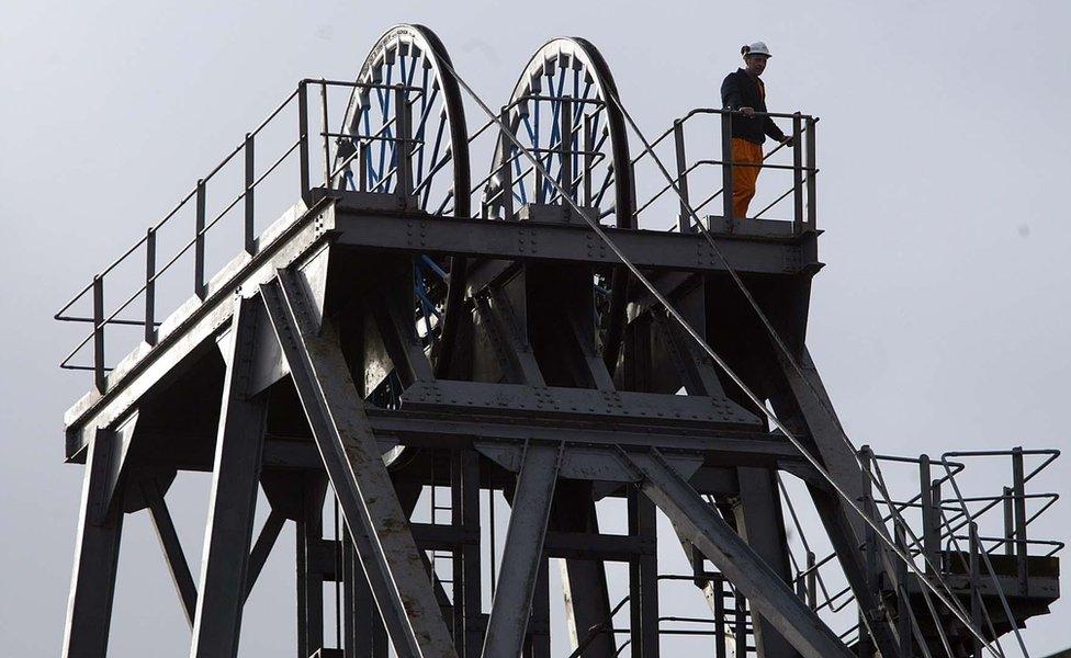 Ellington Colliery in Northumberland just before it closed in 2005