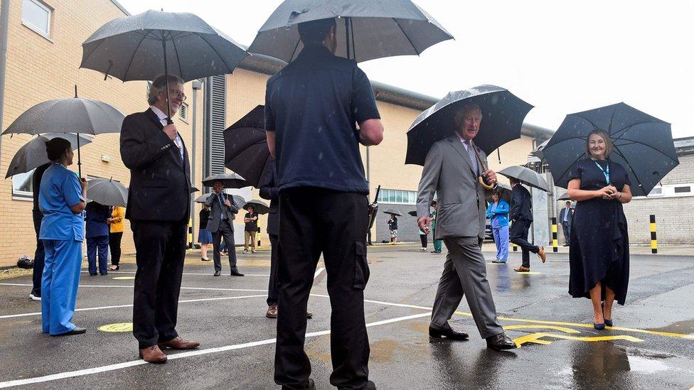 Prince Charles at Prince Charles Hospital in Merthyr Tydfil, south Wales