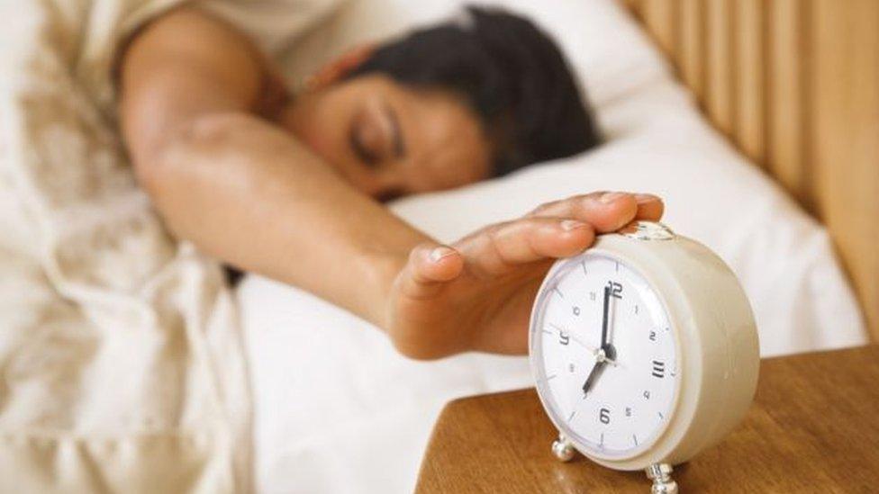 Woman and clock