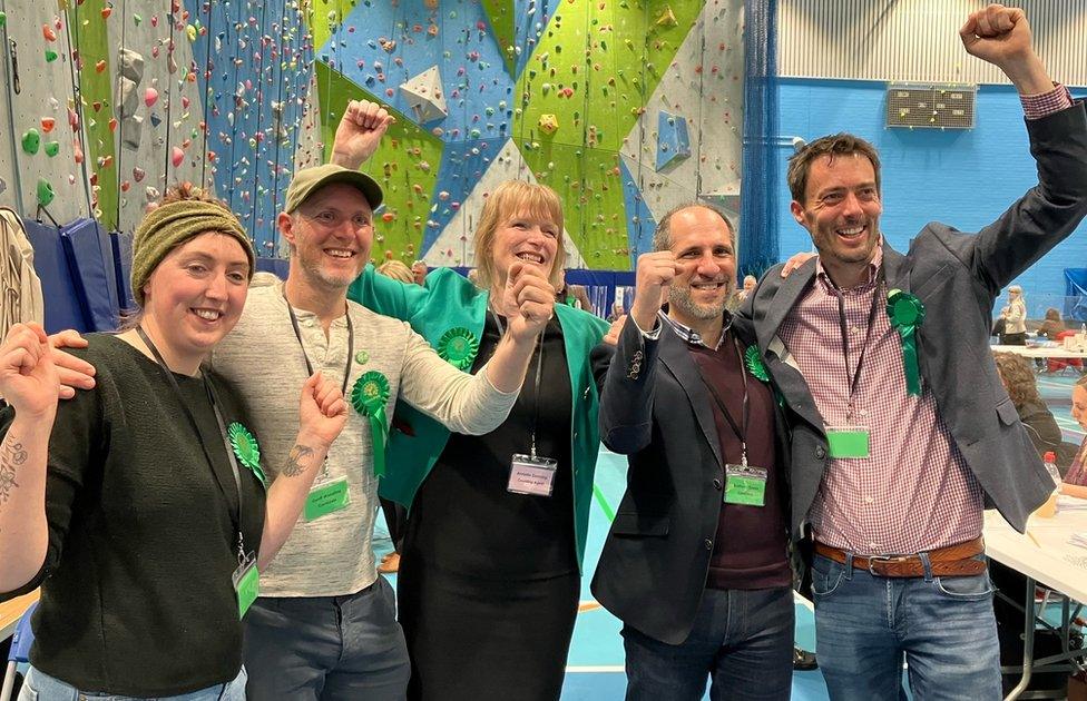 Greens celebrating taking seats in East Suffolk