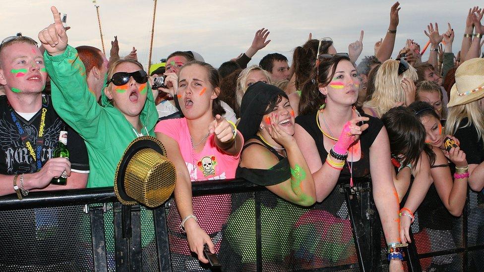 People dancing at Creamfields