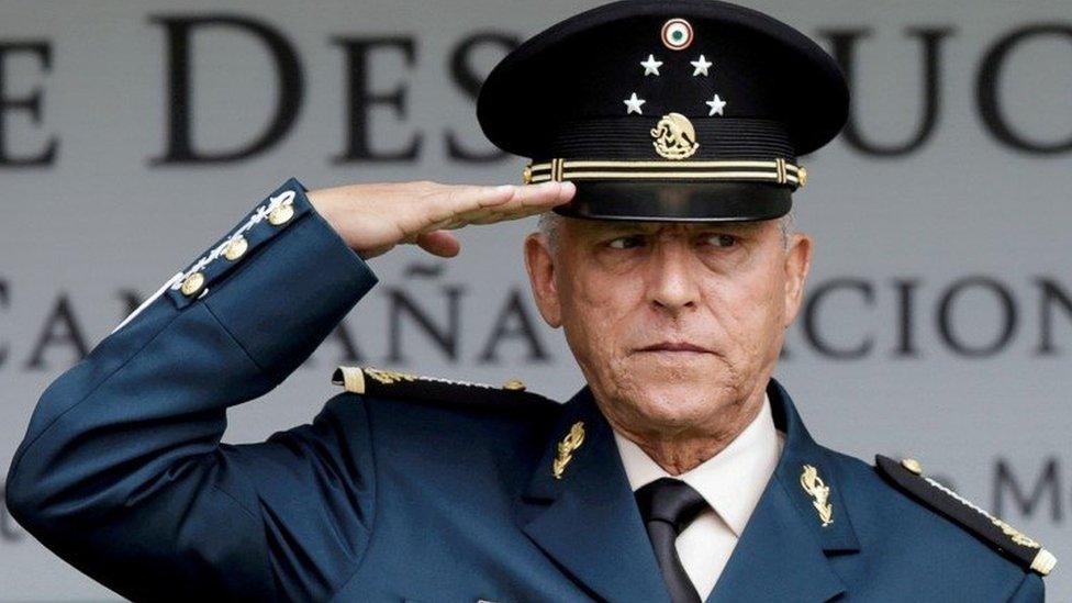 Mexico"s former defense Minister General Salvador Cienfuegos attends an event at a military zone in Mexico City, Mexico September 2, 2016