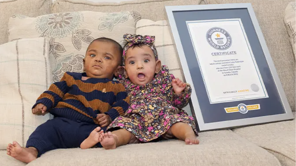 The children with their award