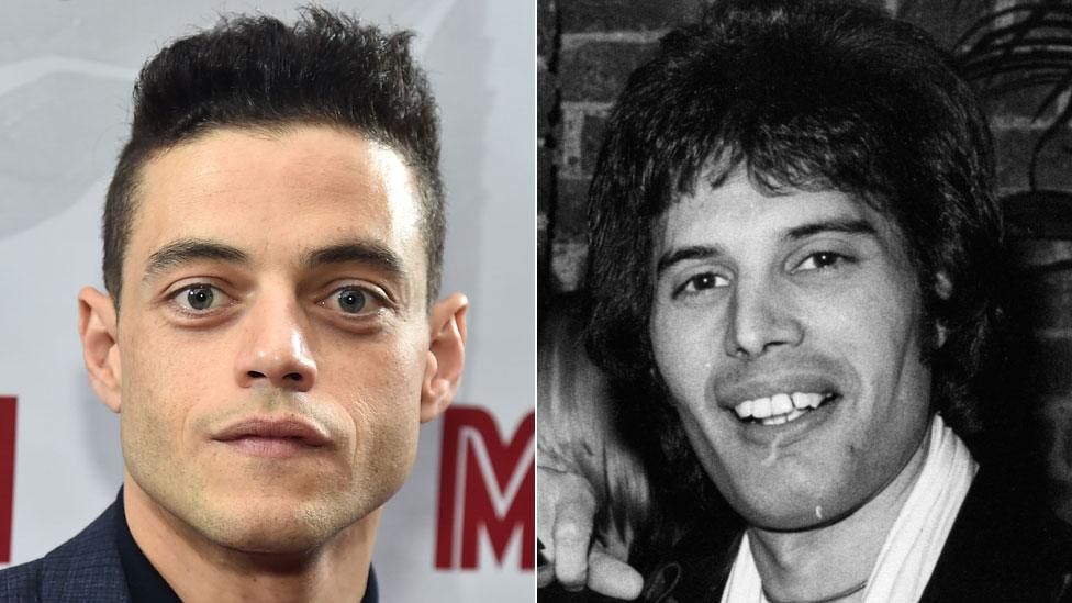 Rami Malek and Freddie Mercury