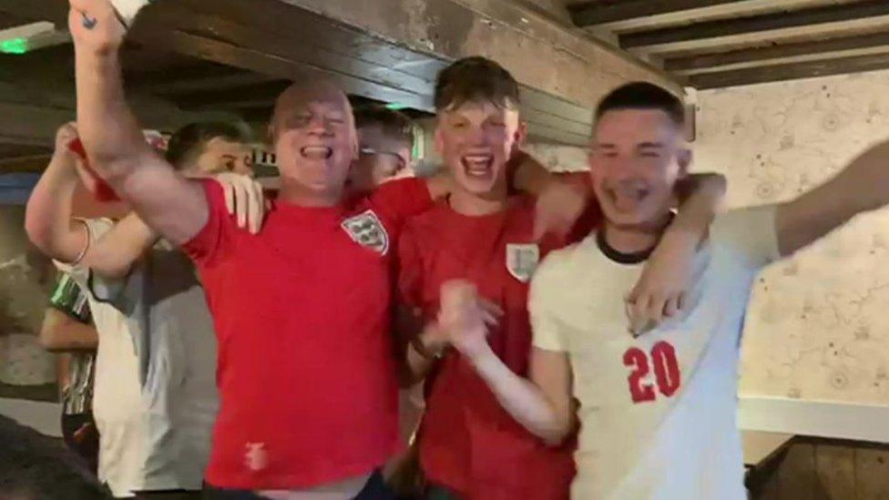 England fans in Weymouth