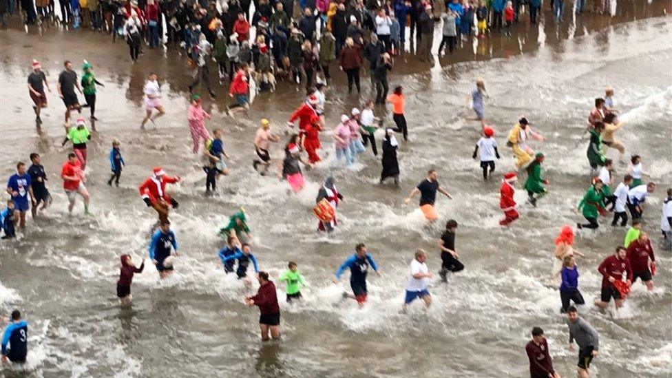 The Boxing Day dip in Whitby