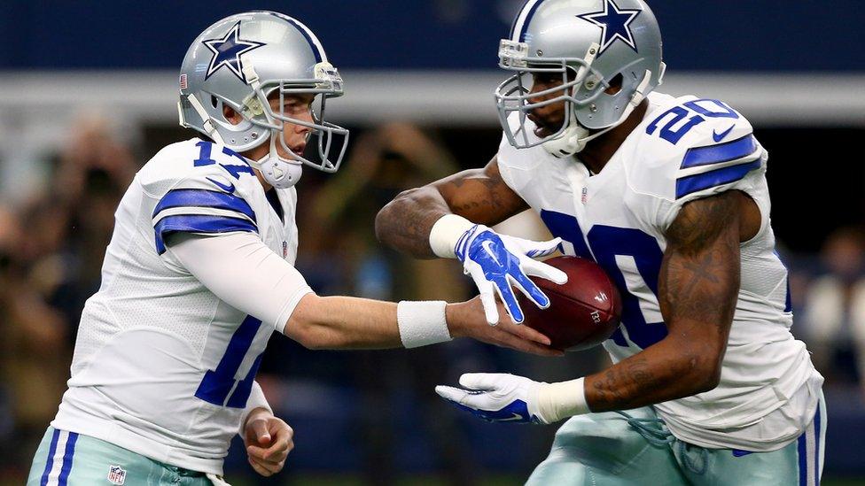 Dallas Cowboys players pictured in January 2016