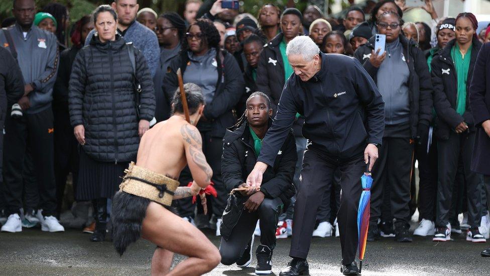 Zambia's women's team are welcomed in New Zealand