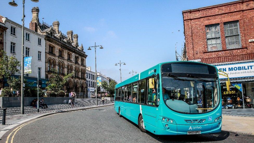 A bus in Darlington