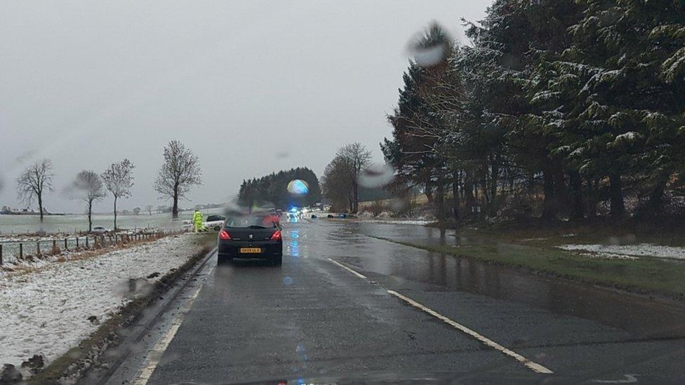 flooding on the A9