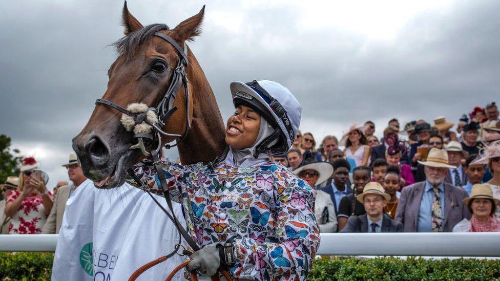 Khadijah with a horse