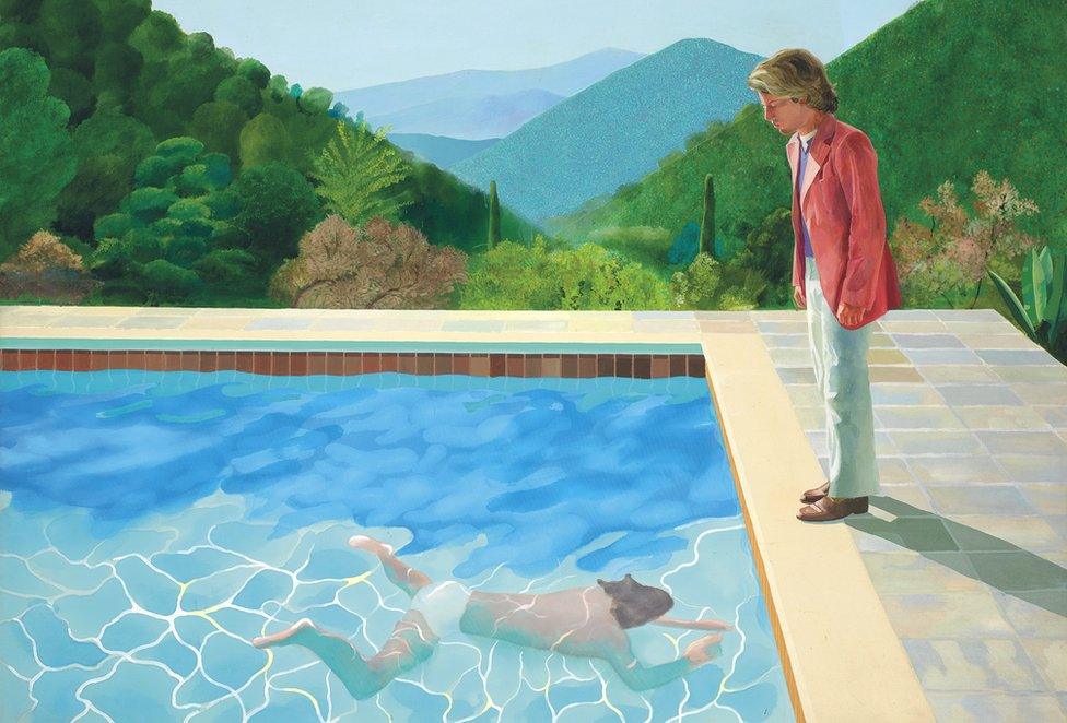 Auction of David Hockney's Portrait of an Artist (Pool with Two Figures)