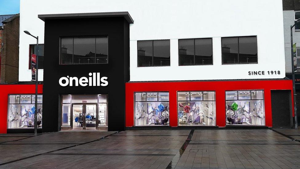 o'neills store front.