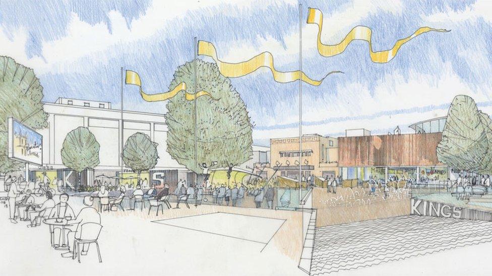 Artist's impression of Kings Square redevelopment