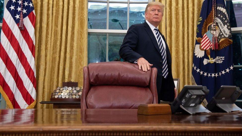 Donald Trump in the Oval Office