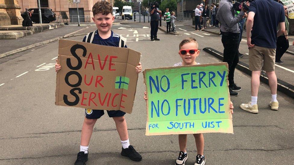 South Uist protest