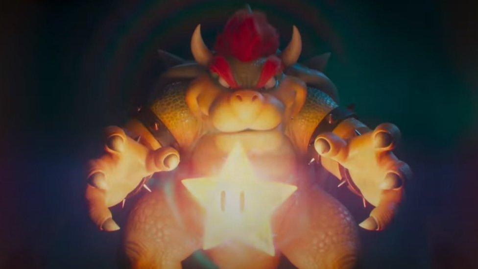 Bowser catching a star