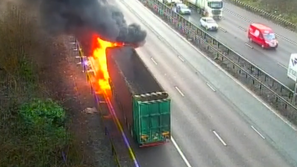 Lorry fire