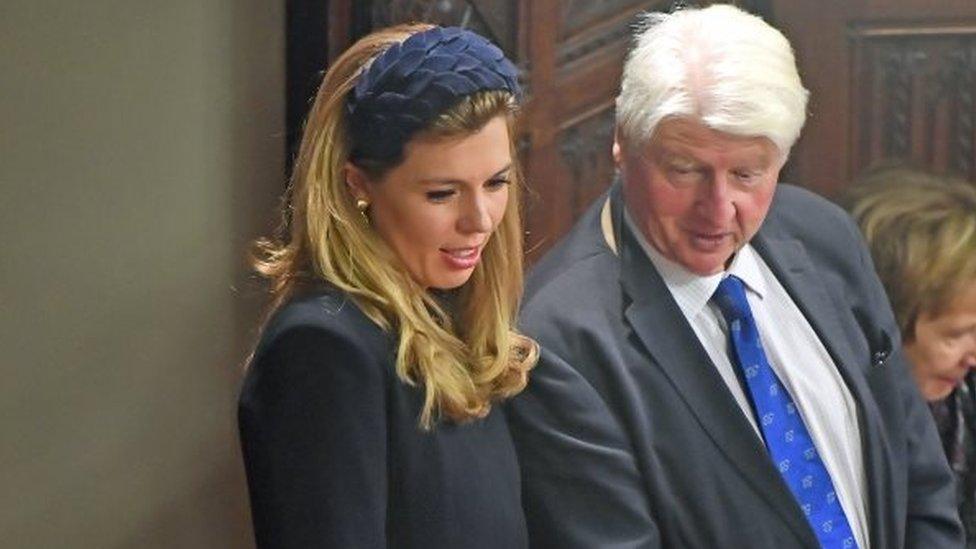 Carrie Symonds with Stanley Johnson