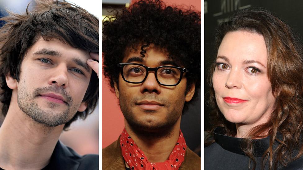 Ben Whishaw, Olivia Colman and Richard Ayoade