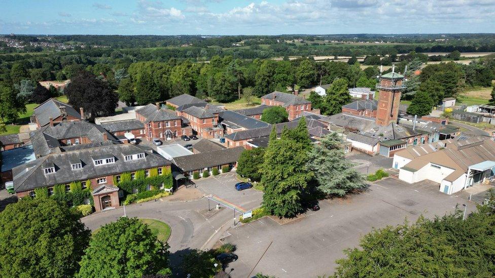 Aerial view of Hellesdon Hospital, Norwich