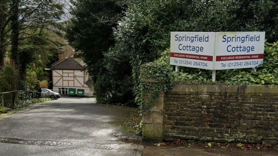 Springfield Cottage Residential Home sign and driveway