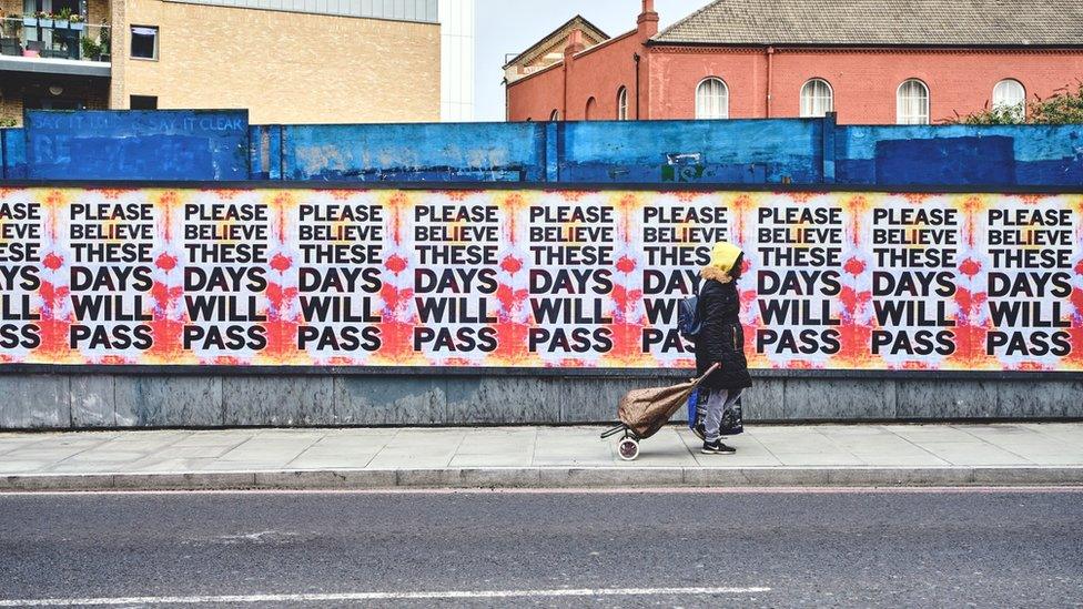 Wall with posters