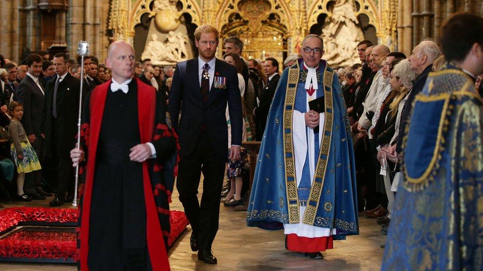 Prince Harry at Westminster Abbey