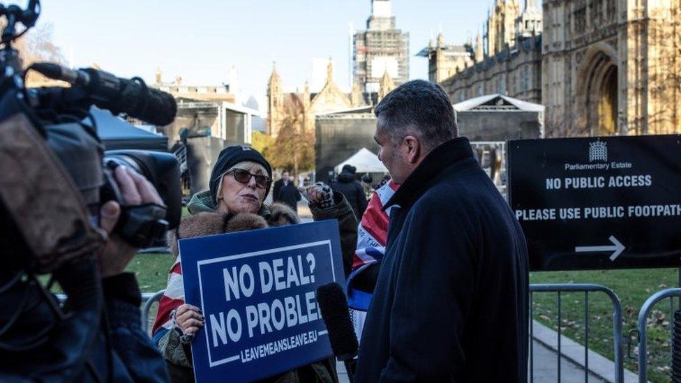 Pro-Brexit demonstrators