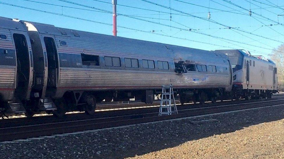 Site of Amtrak accident south of Philadelphia, 3 April