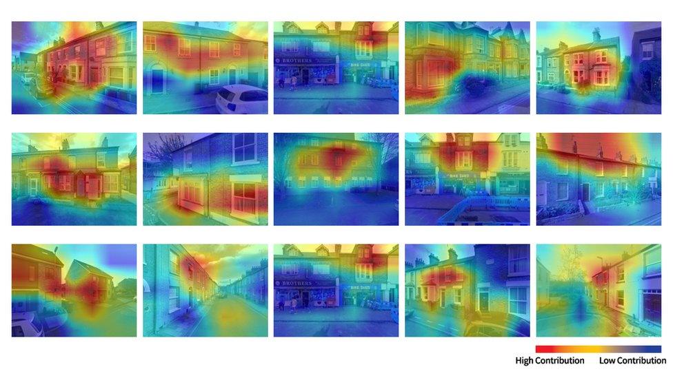 Houses with more red are harder to decarbonise