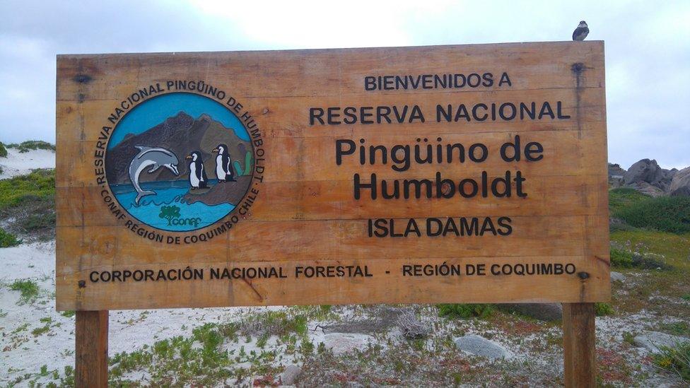 Sign welcoming visitors to the Humboldt National Reserve