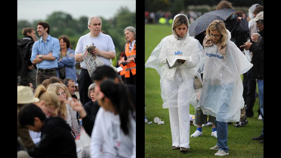 Crowds began to gather early at Wimbledon