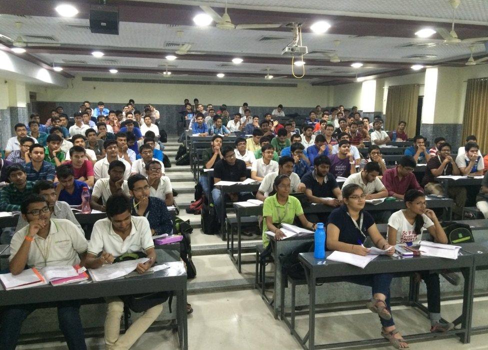 Students in a classroom