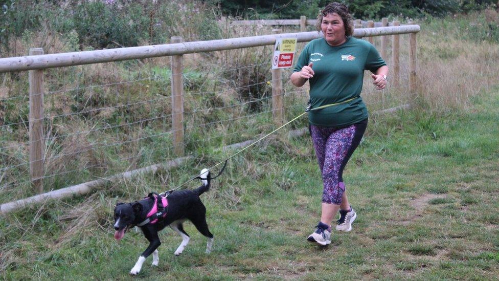 Sally Solomon taking part in Parkrun