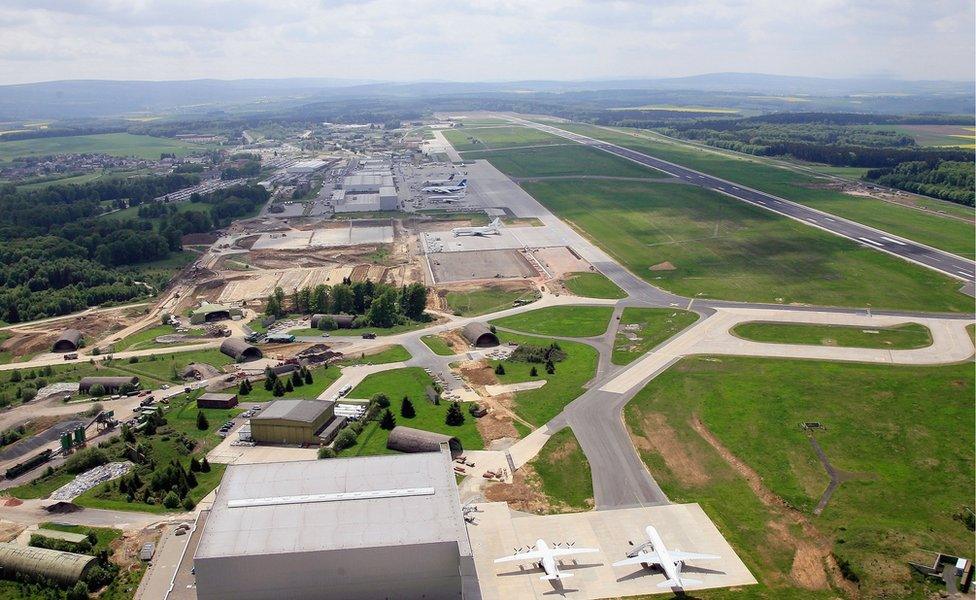 Hahn airport - an aerial view