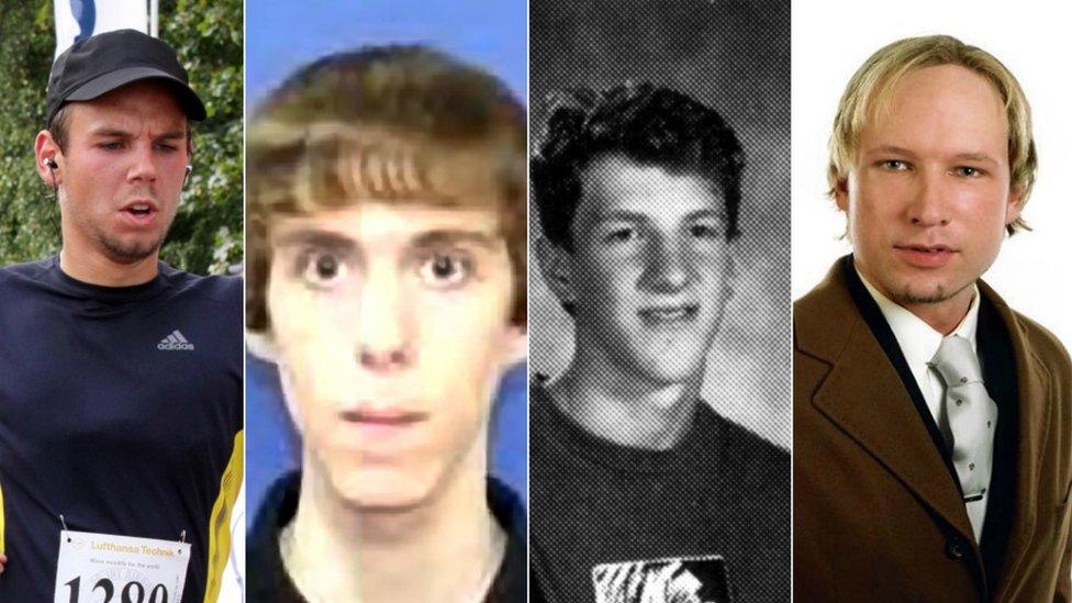 Andreas Lubitz, Adam Lanza, Dylan Klebold, Anders Breivik