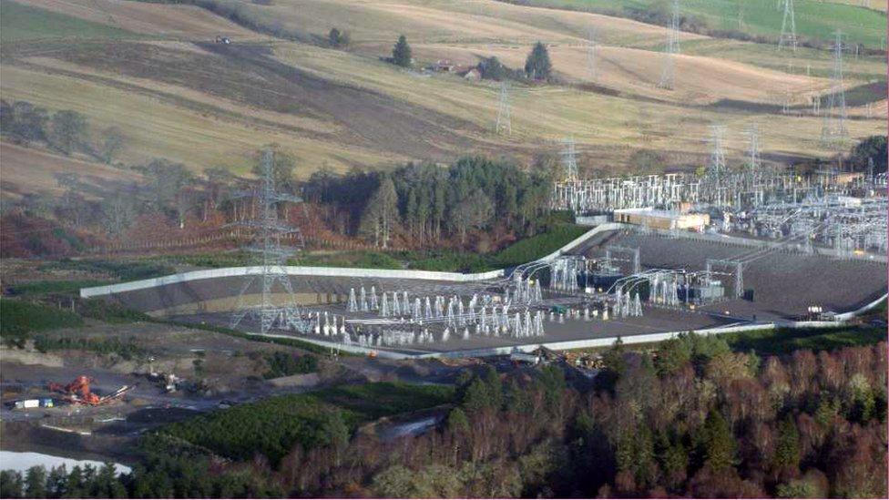 The Beauly substation near Inverness is the start of the transmission line