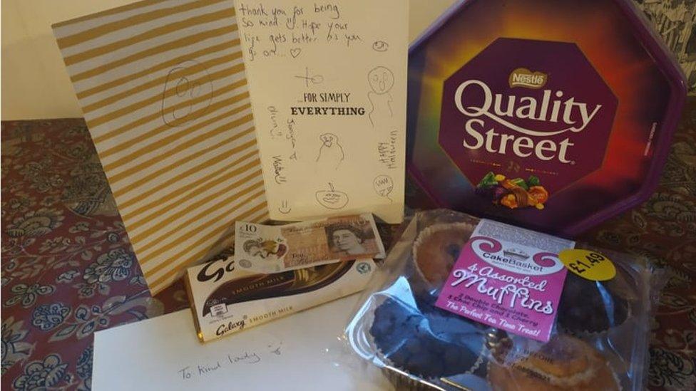 Gifts to elderly lady