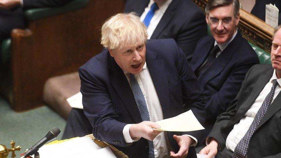 Boris Johnson in Parliament