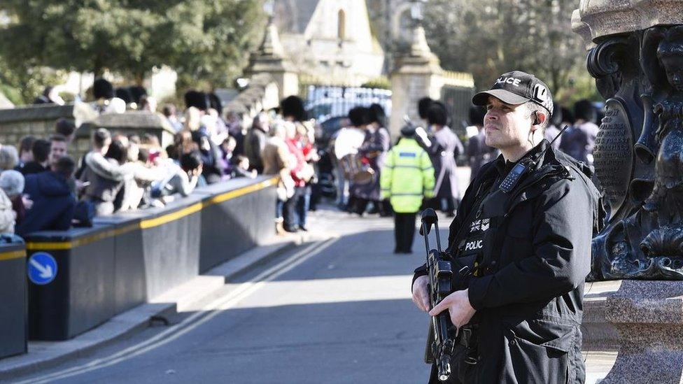 Armed police officer