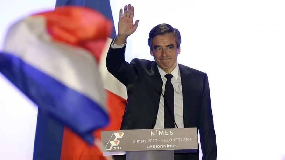 Francois Fillon campaigning in Nimes