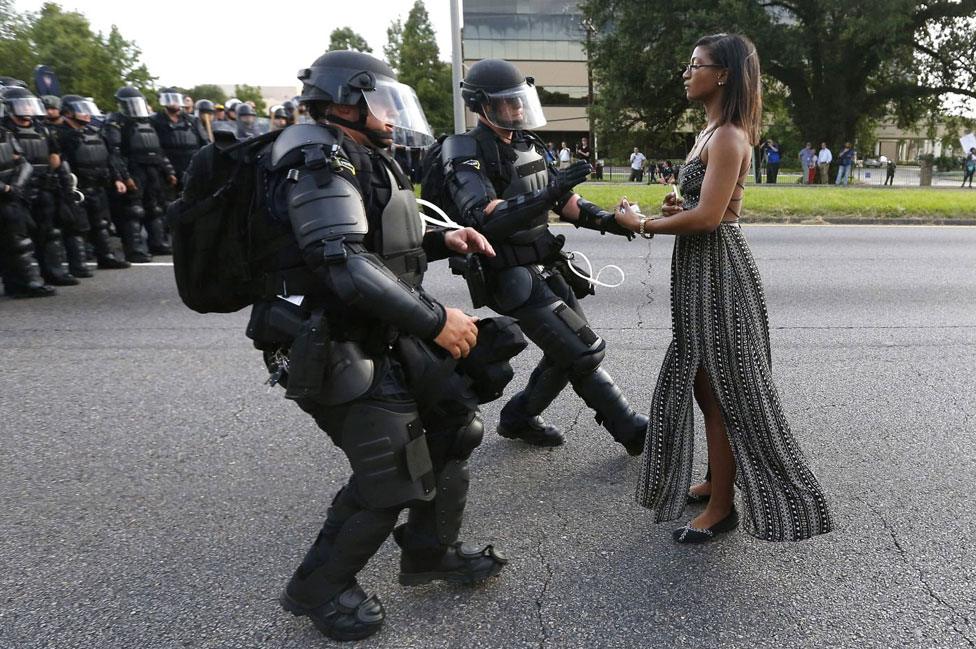 Ieshia Evans in Baton Rouge