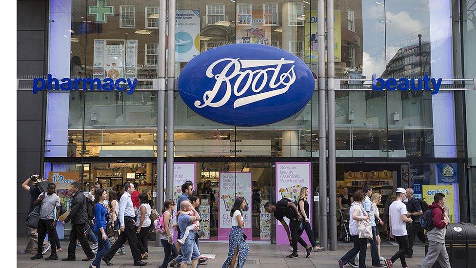 Boots shop front