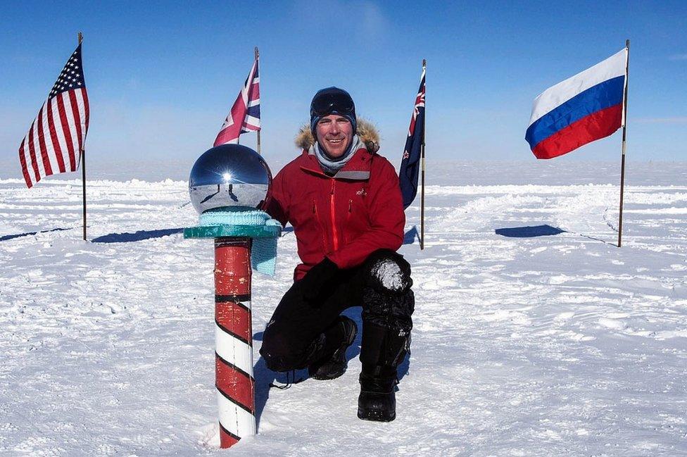 Zac Poulton at the South Pole